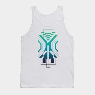 Geometric abstract blue modern Tank Top